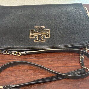 Tory Burch Britten Black Leather Crossbody Bag